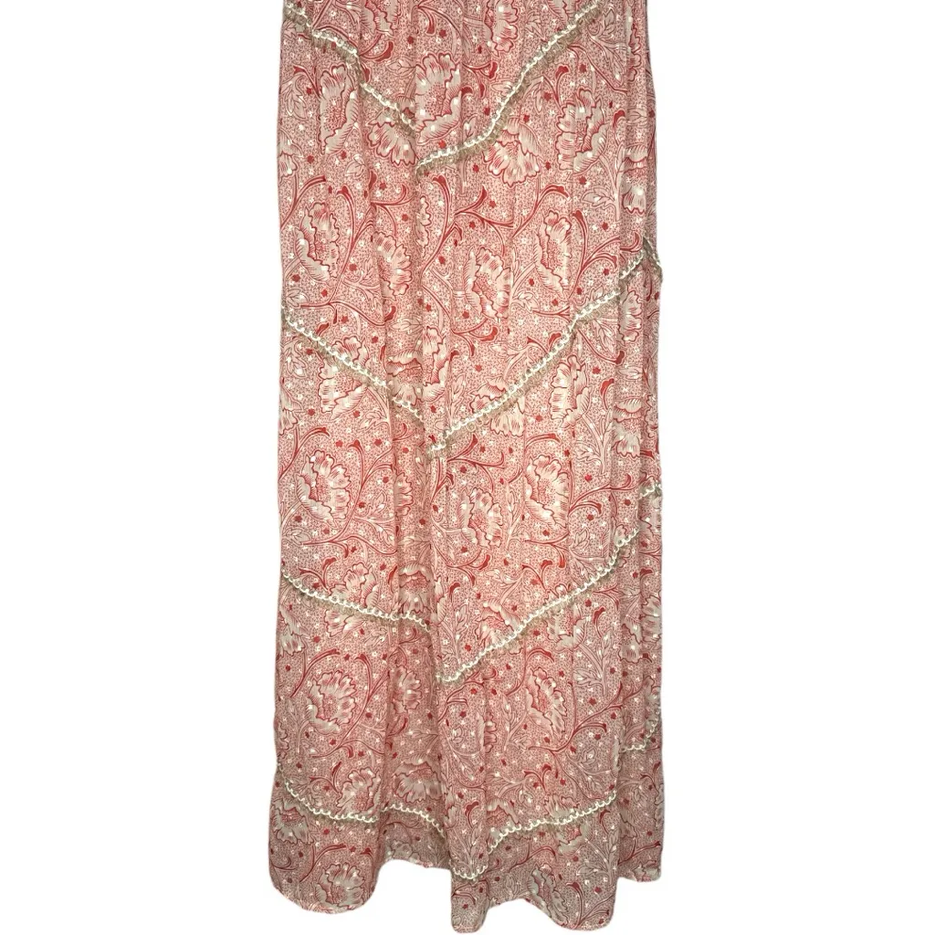 Forever That Girl Anthropologie Bohemian Tie Front Maxi Shirt Dress XS - Image 12