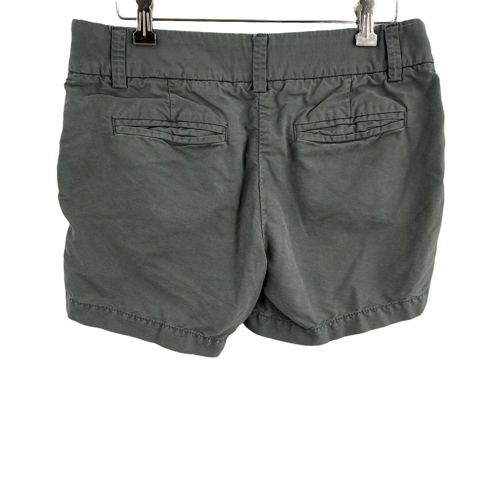 J Crew Women's Shorts Summer Chinos Style 35559 100%‎ Cotton Grey Size 4 - Image 2