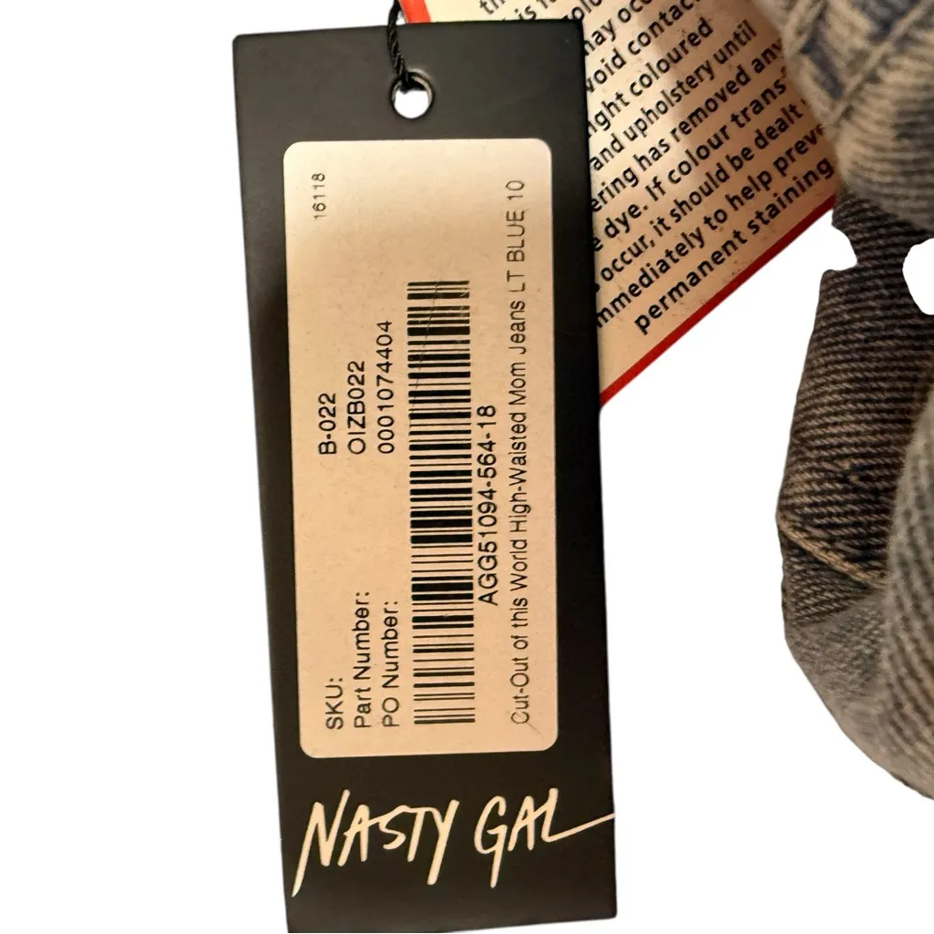 Nasty Gal “Cut-Out of This World” High-Waisted Mom Jeans - Image 7