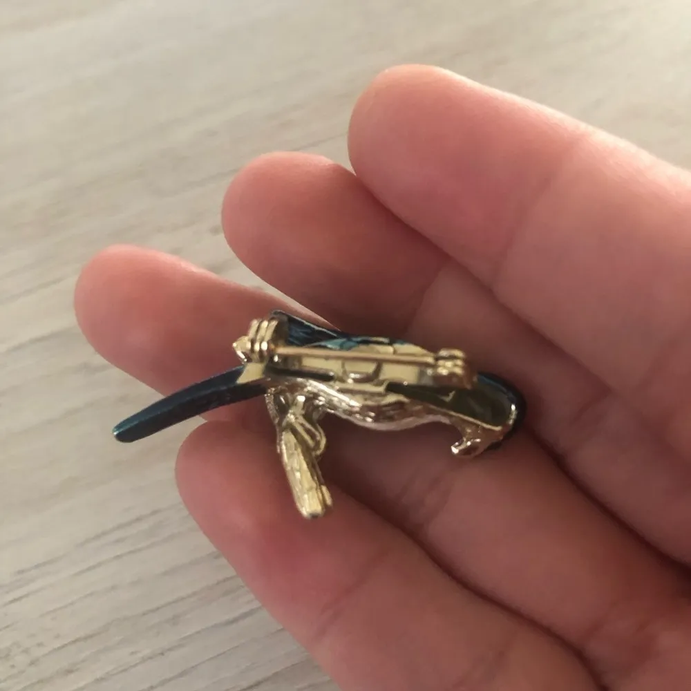 Vintage Blue Parrot Brooch - Image 2