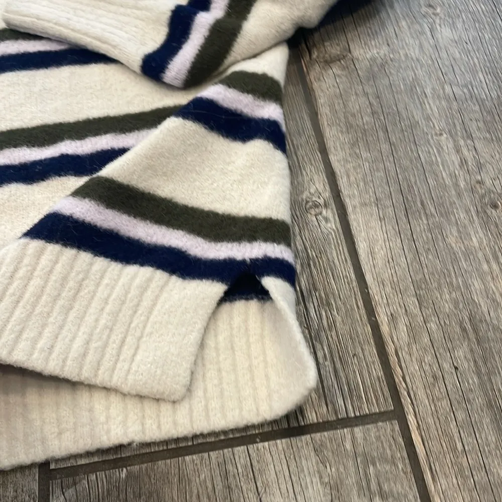 Aerie Striped Oversized Split Neck Sweater. - Image 5