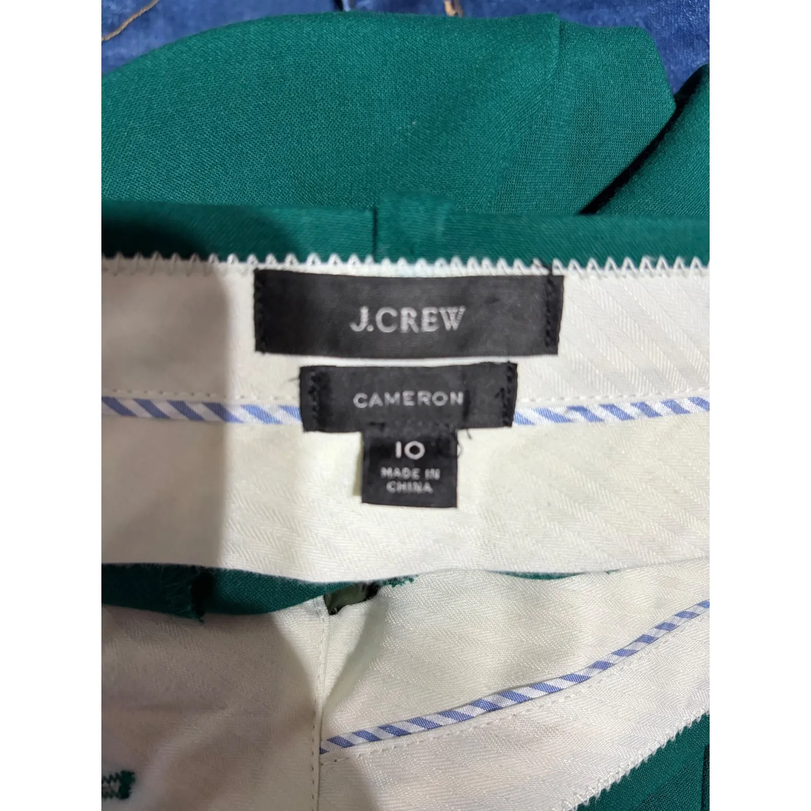 J. Crew Cameron Emerald Green Cropped Pants Womens Size 10 - Image 7