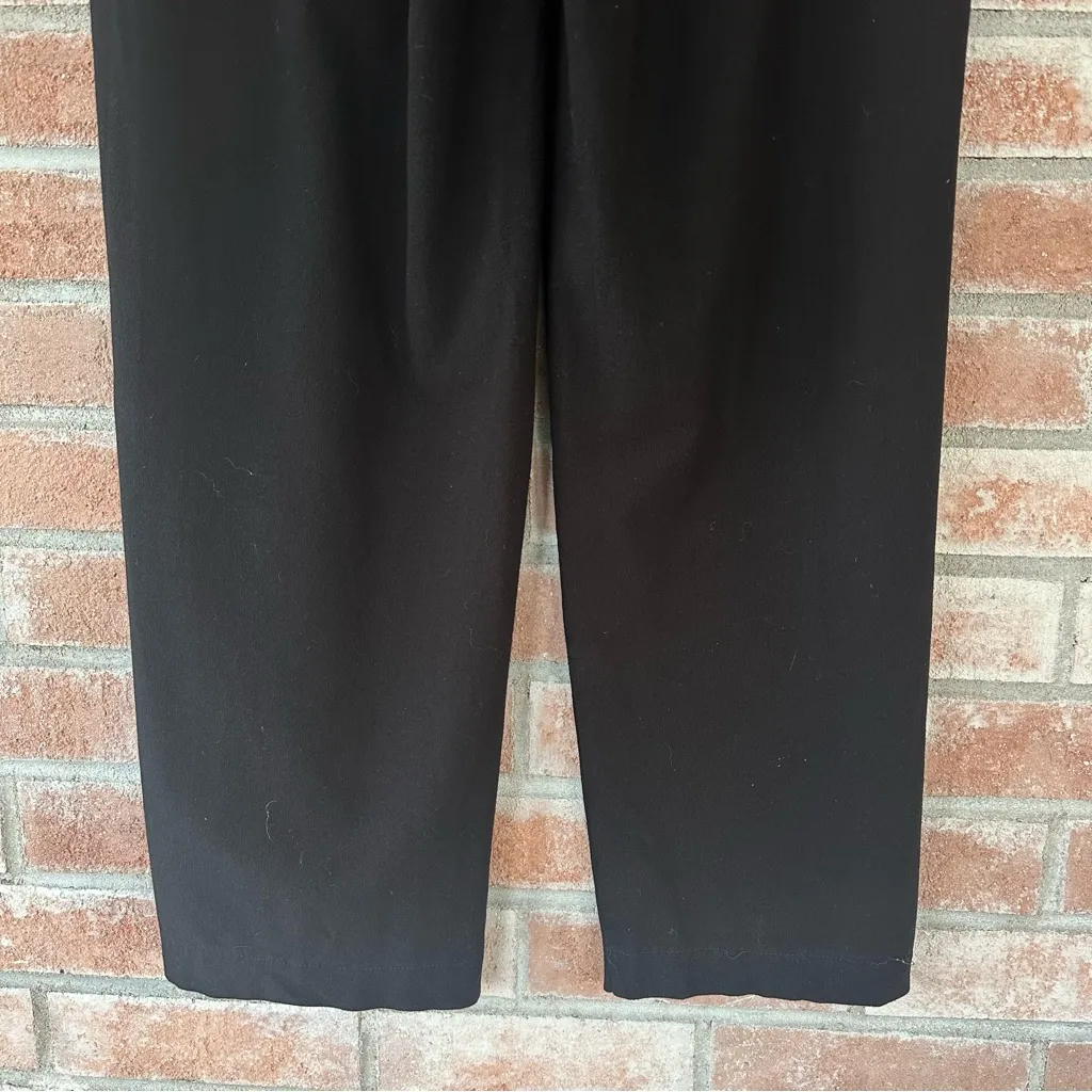 Eileen Fisher Wide Leg Black Knit Pants Women’s Medium Knit Classic Minimalist - Image 6