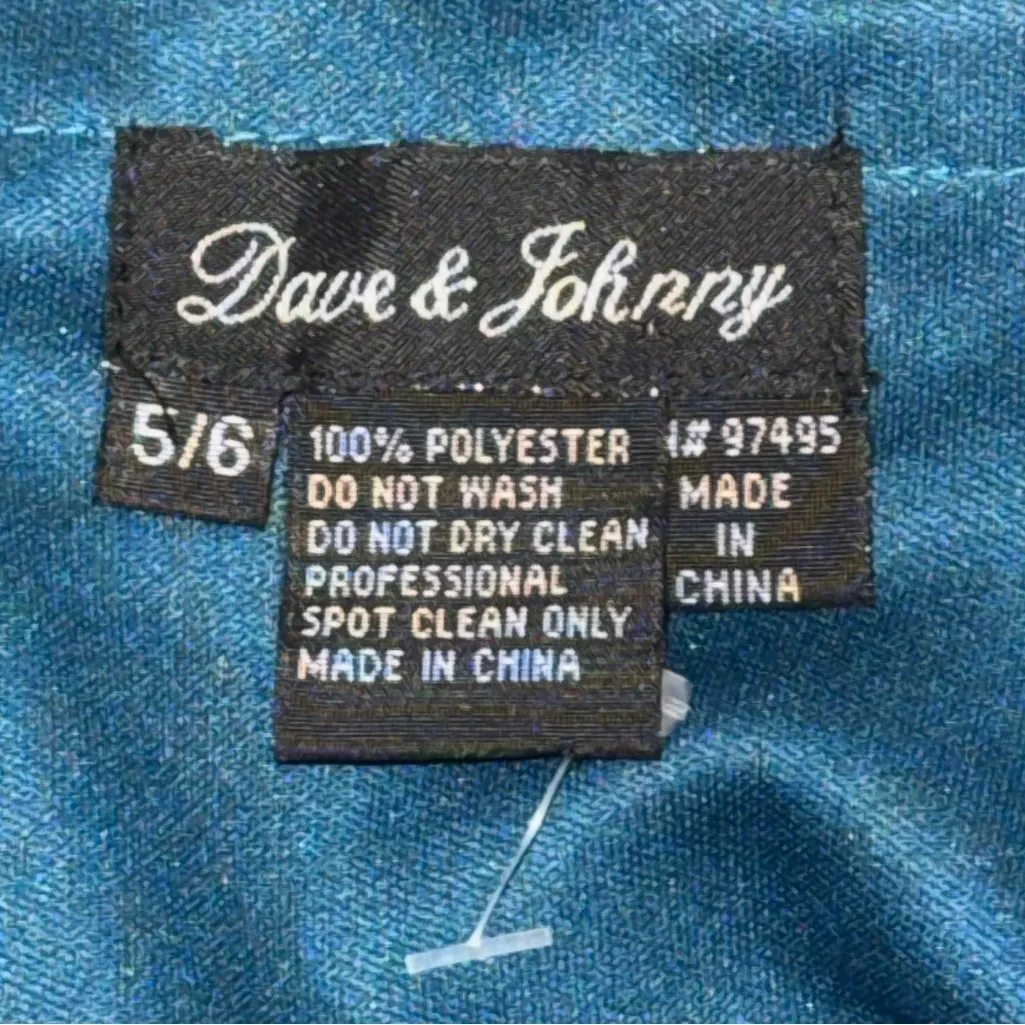 Dave & Johnny Skirt SET Ruffle Cropped Top & Pencil Skirt Teal Blue Women’s 5/6 - Image 5