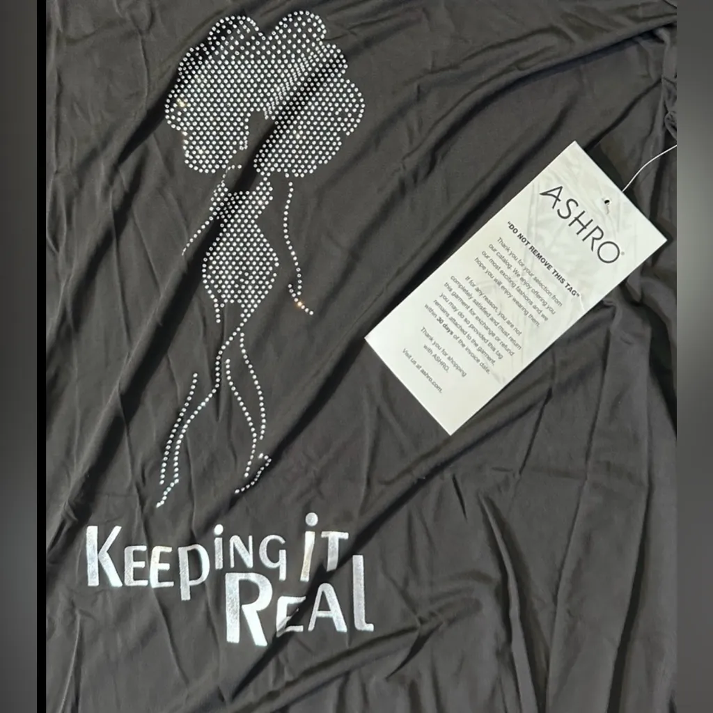 Ashro Women's Black Cold Shoulder Black Church party long tunic top plus 2X‎ - Image 6