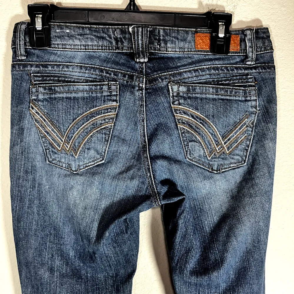 Rewind Jeans Juniors 5 Blue Skinny Low Rise Distressed Stretch Denim Casual - Image 6