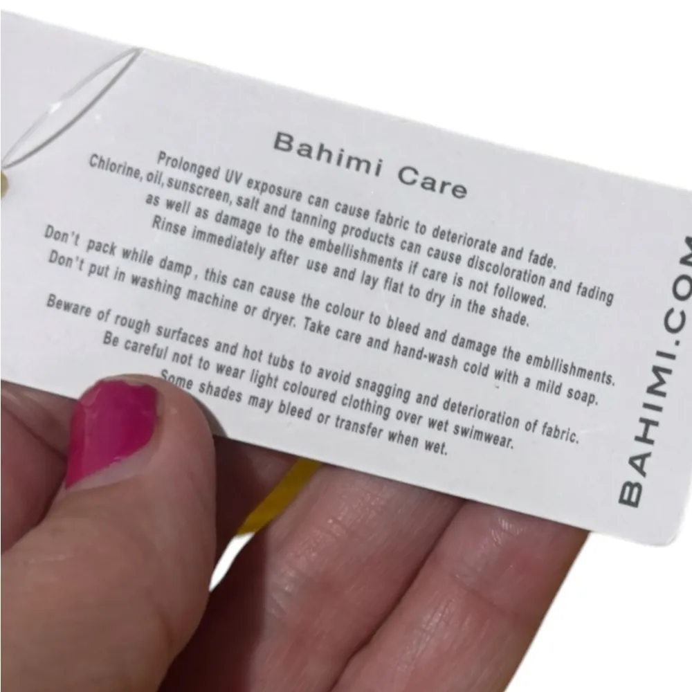 BAHIMI Tulum Banana Cabana Yellow Bikini Set with Ring Accents NEW Size L/XL Size L - Image 5