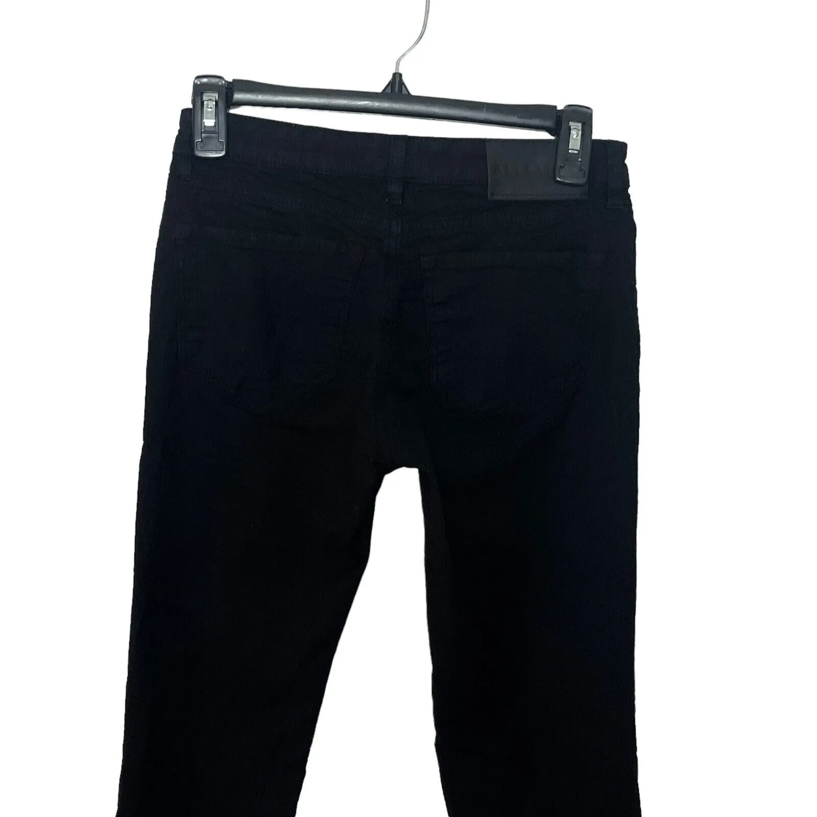 All Saints Mast Skinny Jeans Women’s Size 26 Croc Black Low Rise Stretch Denim - Image 6