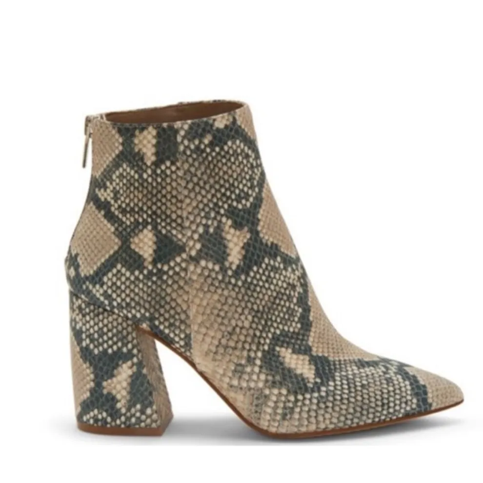 Vince Camuto Snakeskin Benedie Boot in Natural Warm Roccia Size 7 - Image 2