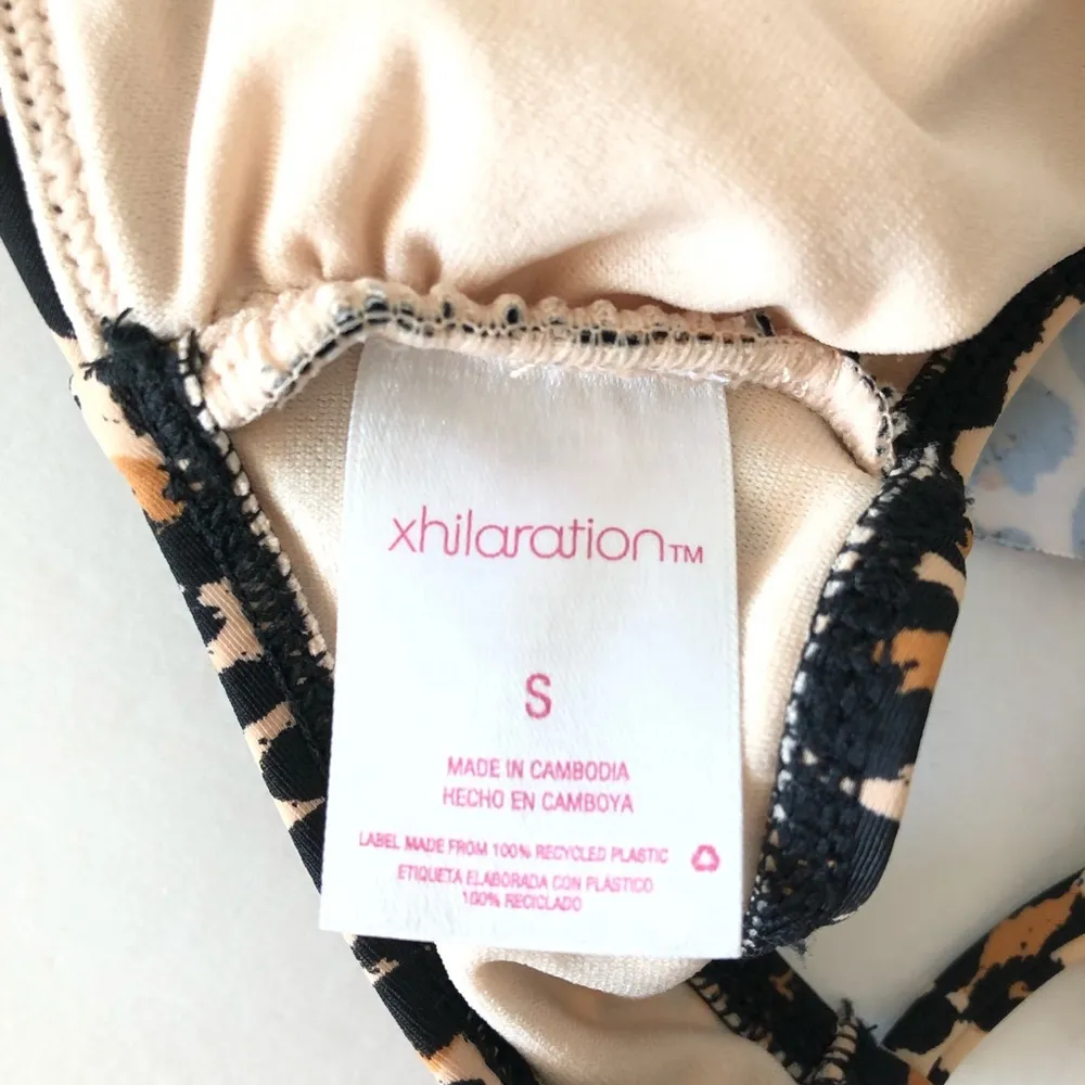 Xhilaration Leopard Print Ruffle Flounce Bralette Bikini Top S - Image 6