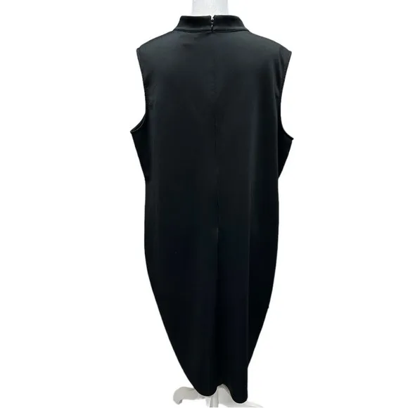 Boutique+ Women's 2X Black Sleeveless Stretch Midi Dress Plus Size Whimsy Goth - Image 5