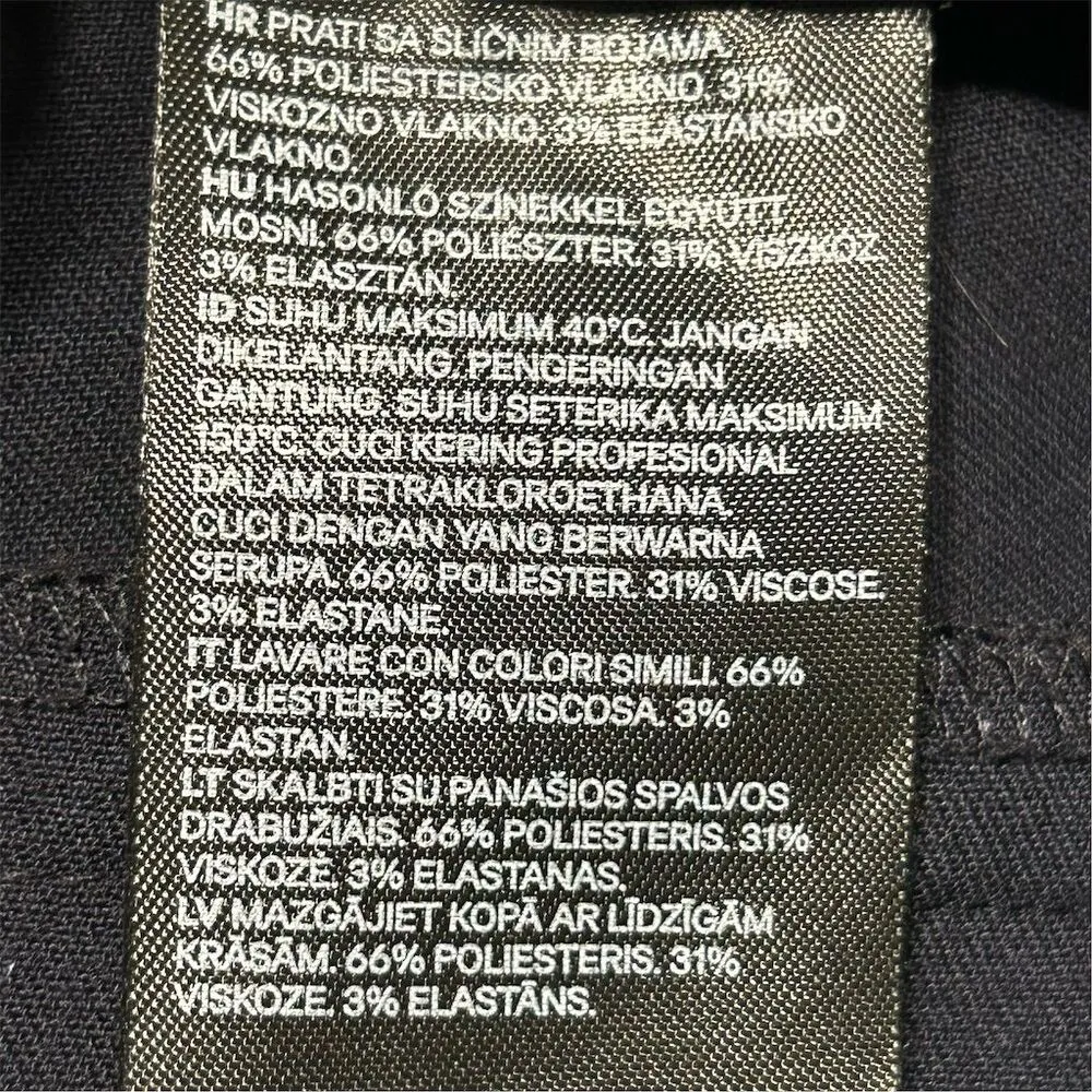 H&M Women's Navy Blue Dress Pants Size 2 Straight Leg Workwear - Image 13