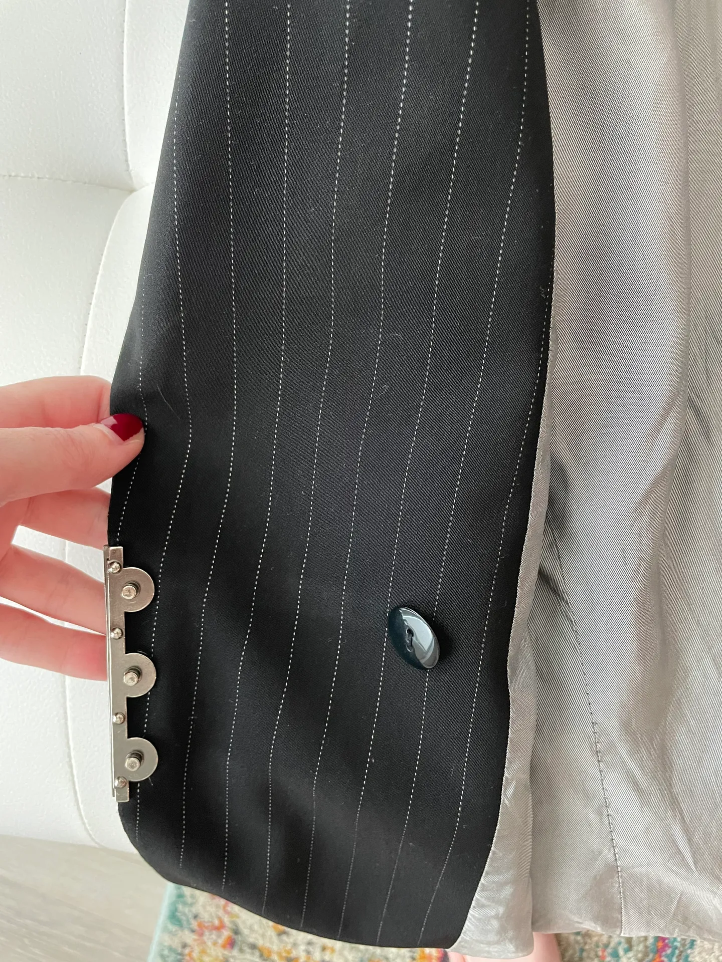 Vintage Oversized Blazer Black Size L - Image 5