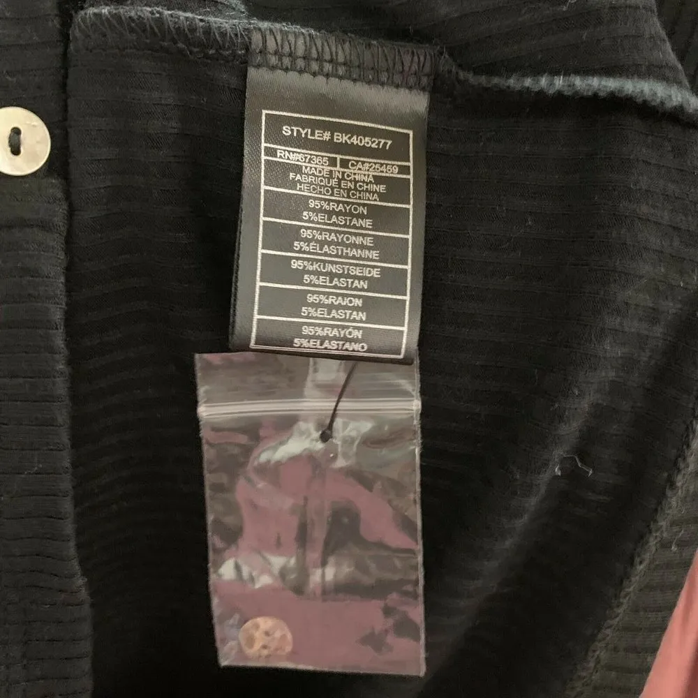 BB Dakota X Steve Madden Womens Black Knits Ribbed Complicated Top - Image 4