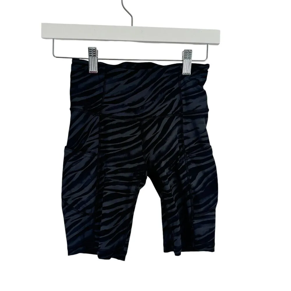Lululemon Fast Free HR Biker Short 8" Tiger Camo Deep Coal Womens Size 2 - Image 2