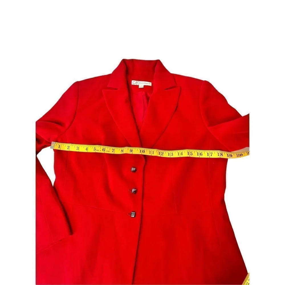 Dress barn classic lined red blazer size 6 made in Thailand 100 polyester - clas - Image 4