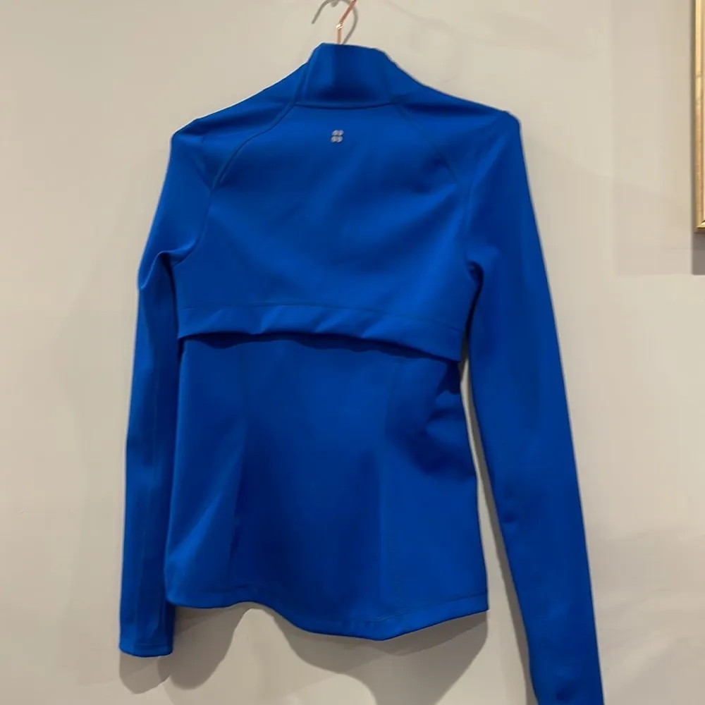 Sweaty Betty blue power boost zip up front jacket. Size small - Image 7
