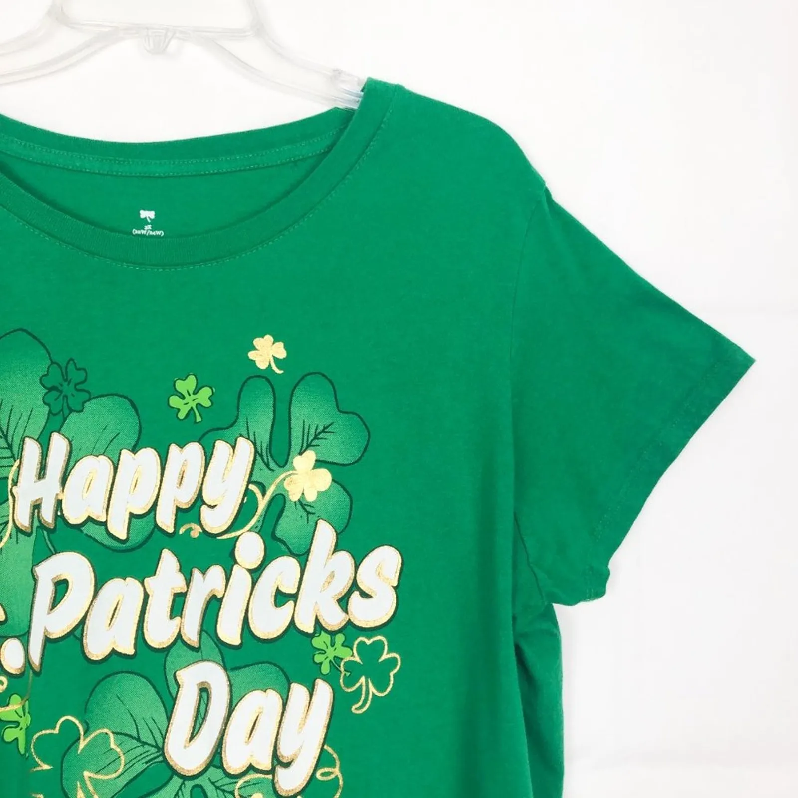 St. Patrick's Day 100% Cotton Short Sleeve Tee Size XL Green - Image 4