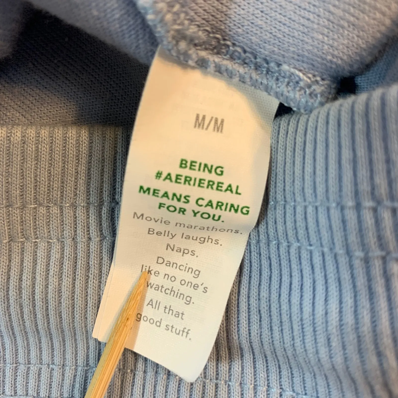 Aerie Womens Medium Velour Flare Leg Drawstring Waist‎ Lounge Pants Blue - Image 4