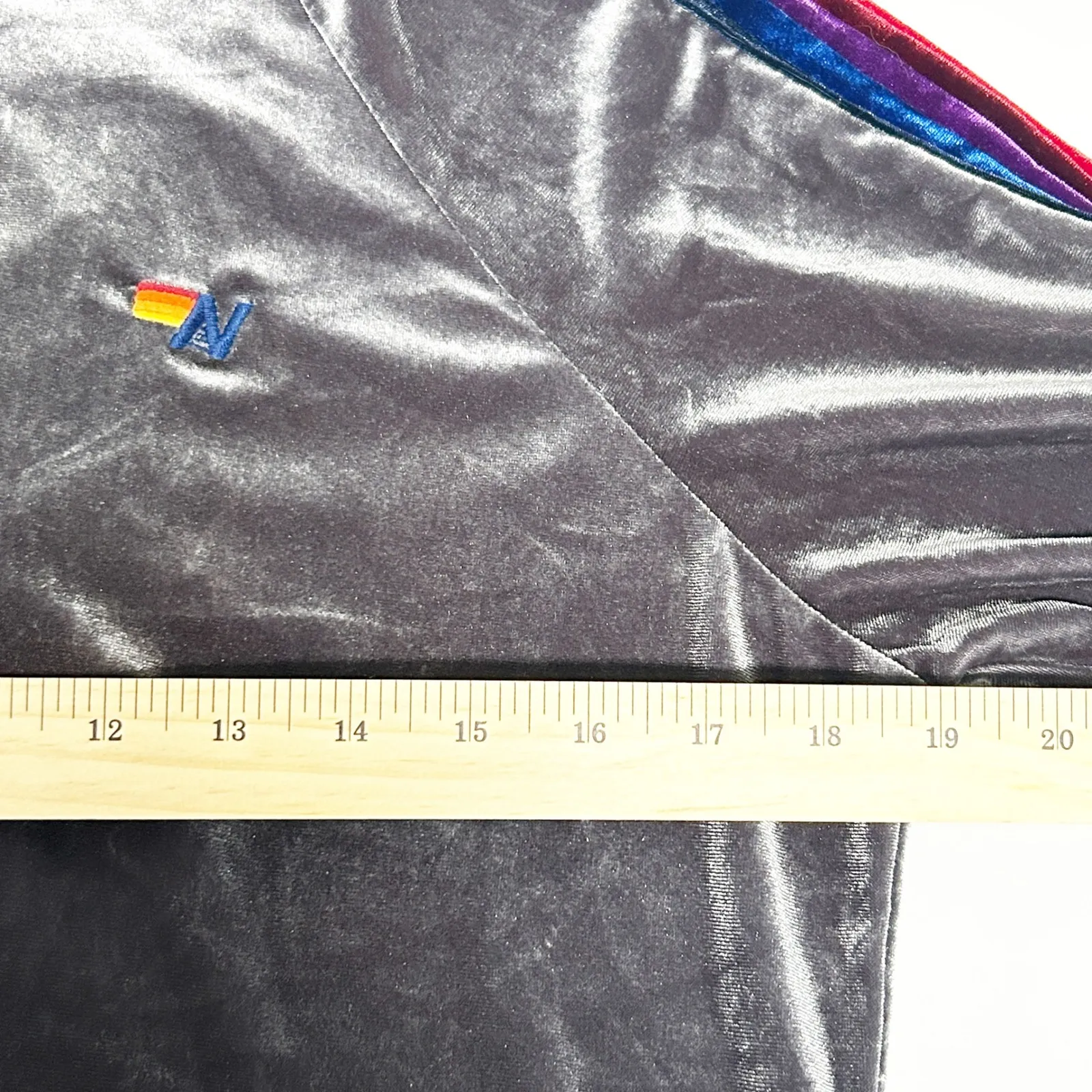 Aviator Nation Womens Rare Classic Relaxed Velvet 5 Stripe Zip Hoodie Size L - Image 10