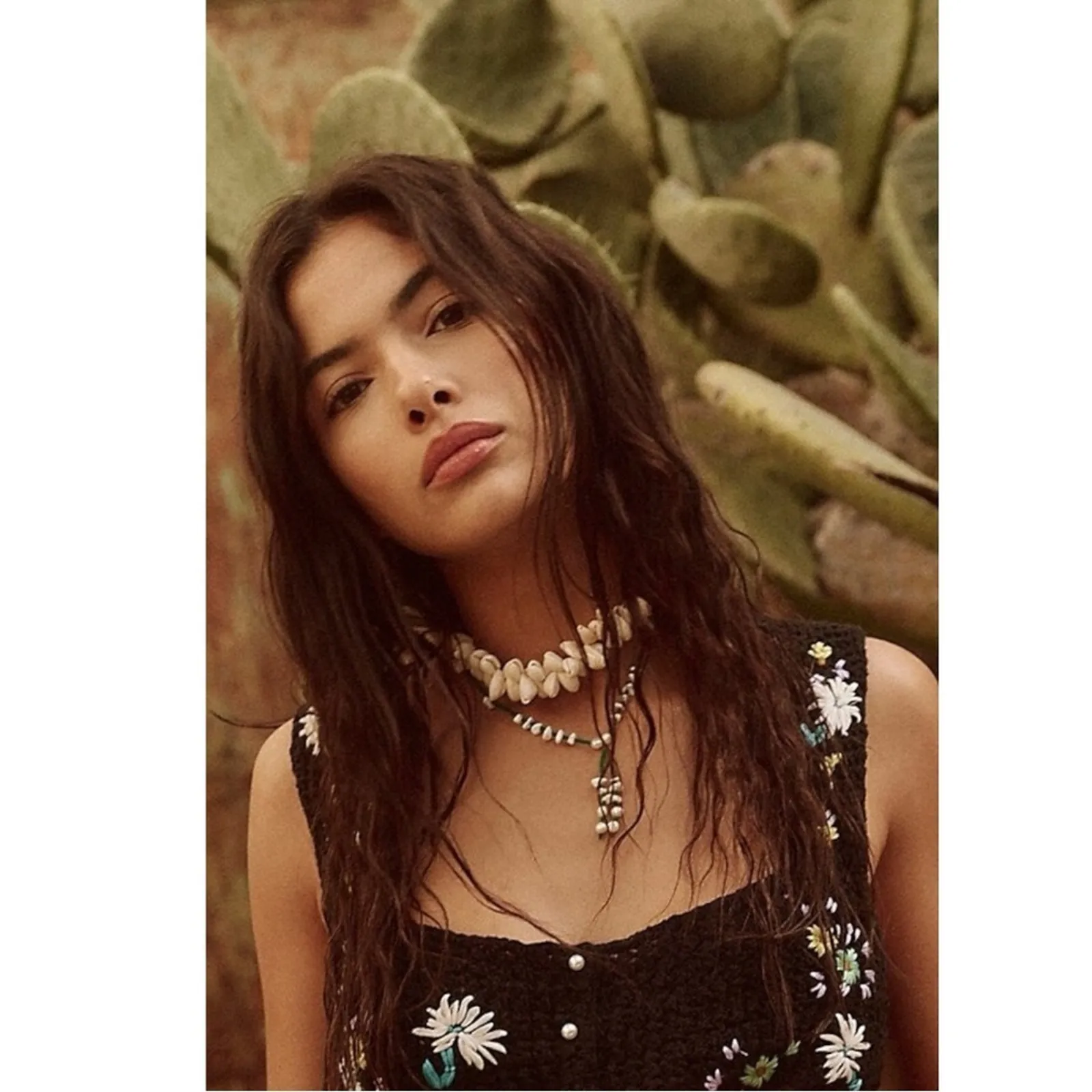 Free People Freshwater Pearl Bolo Necklace Teal Green Bohemian Beach Dainty NWT - Image 4