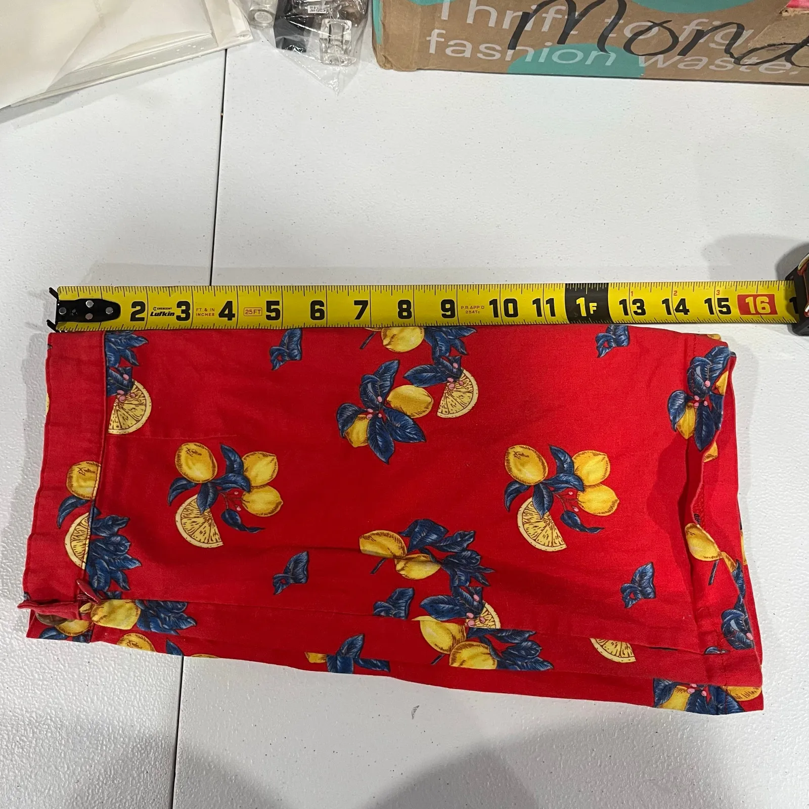 Forever 21 Red Lemon Print 2 Piece Set Pinup Cabana Vacation Retro Small - Image 9