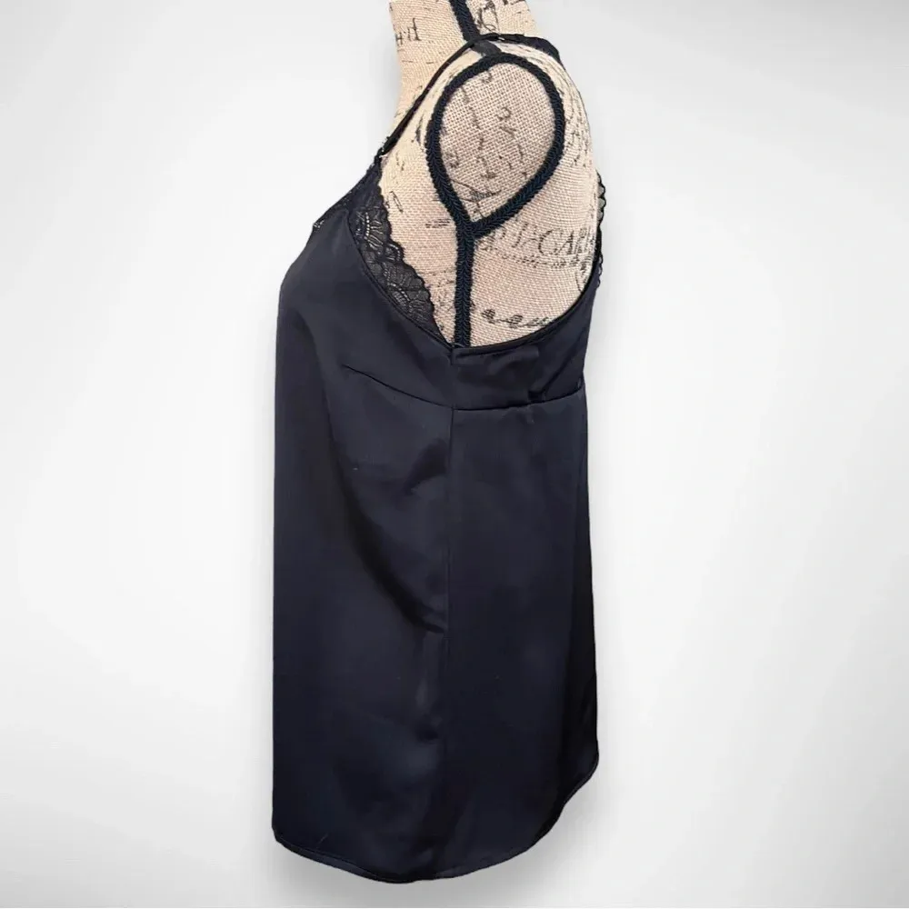 GIBSON X LIVING IN YELLOW Women's Betty Lace Trim Camisole Small | NWT‎ Black - Image 3