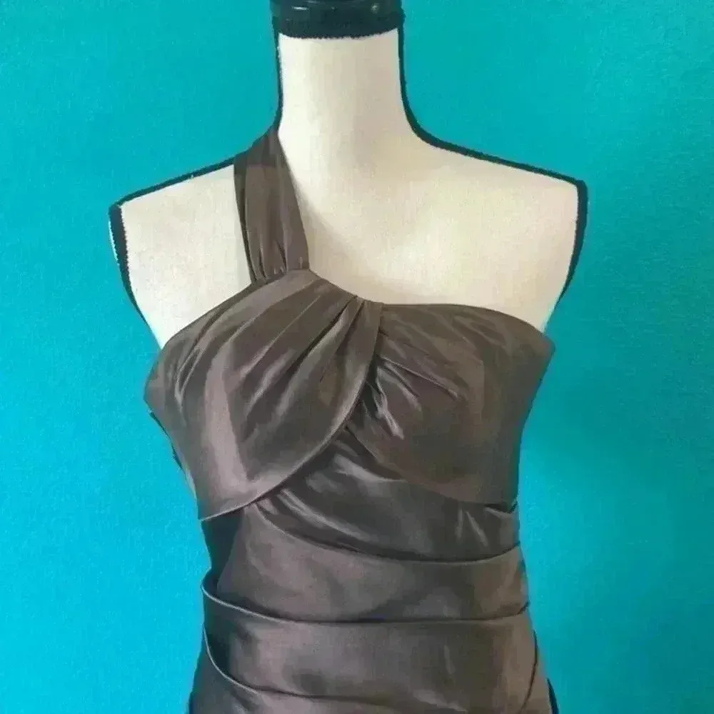 Bill levkoff brown bodycon dress in size 4 - Image 2