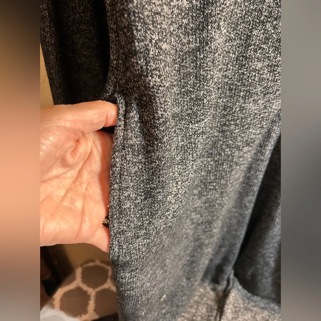 GAP Charcoal Knit Jumpsuit loose fit pockets cabin core loungewear athleisure SM - Image 7