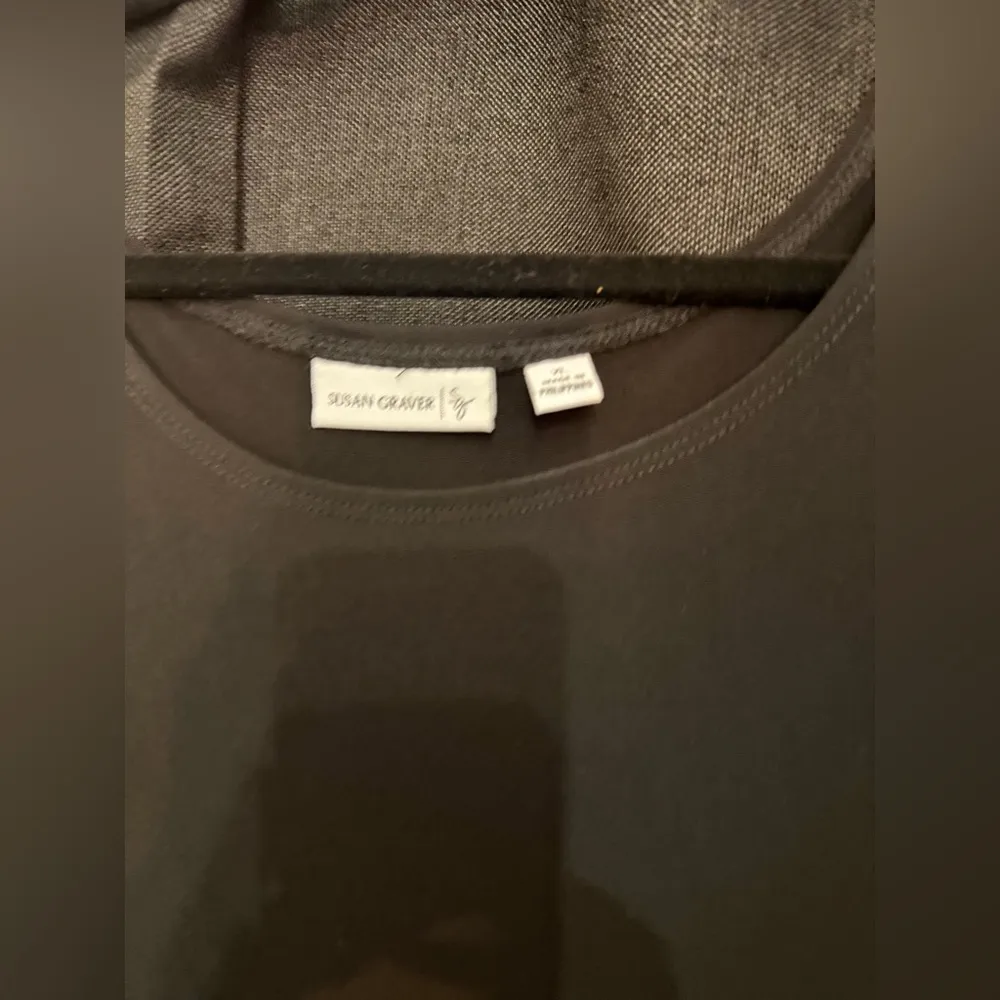 Susan Graver  Black Dress Short Sleeve - Image 3