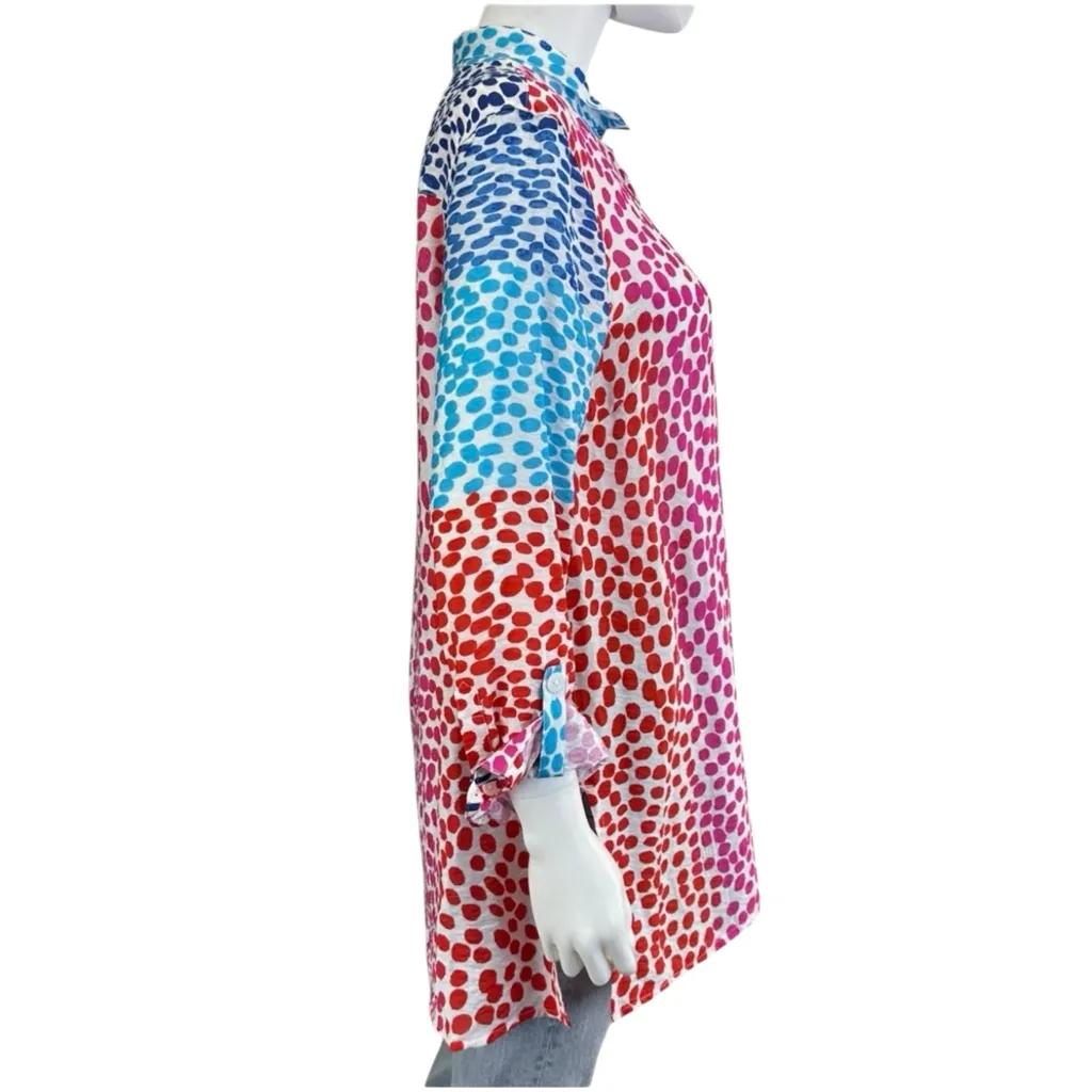 JOHN MARK NWT Color Block Key West Button - Image 2