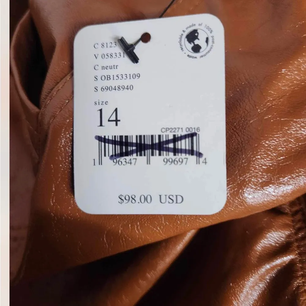 Free People Star-Crossed Lovers Vegan Straight-Leg Pants Size 14.B20 - Image 9