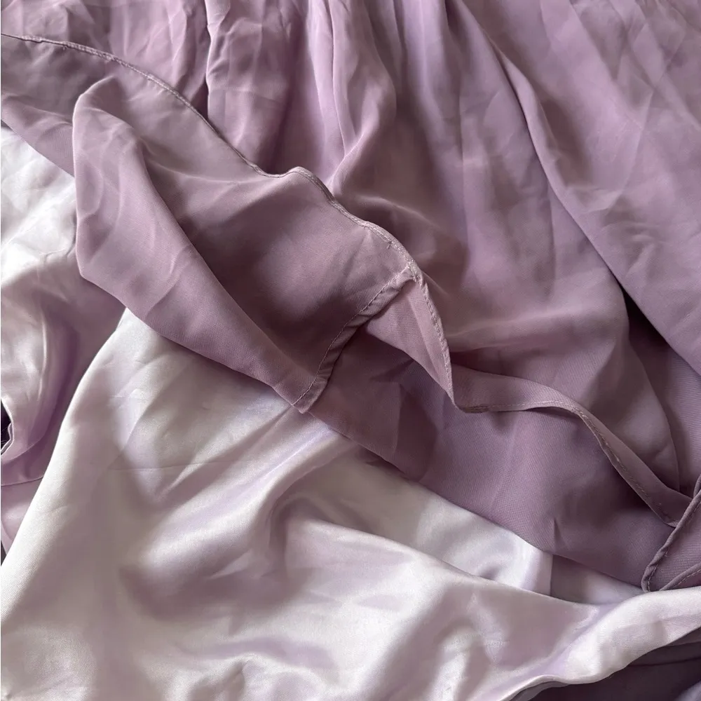 Vivienne Atelier lavender lace chiffon lined button back maxi dress, size L Purple Size L - Image 7