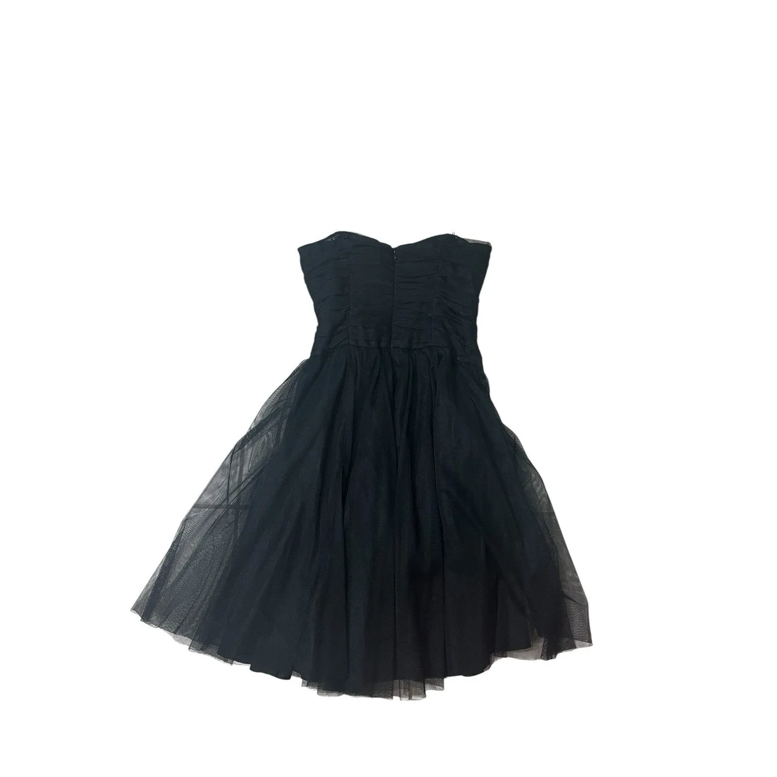 Nicole Miller Collection 90s Y2K Black 6 Mini Dress Whimsygoth Fairy Tulle Prom - Image 4