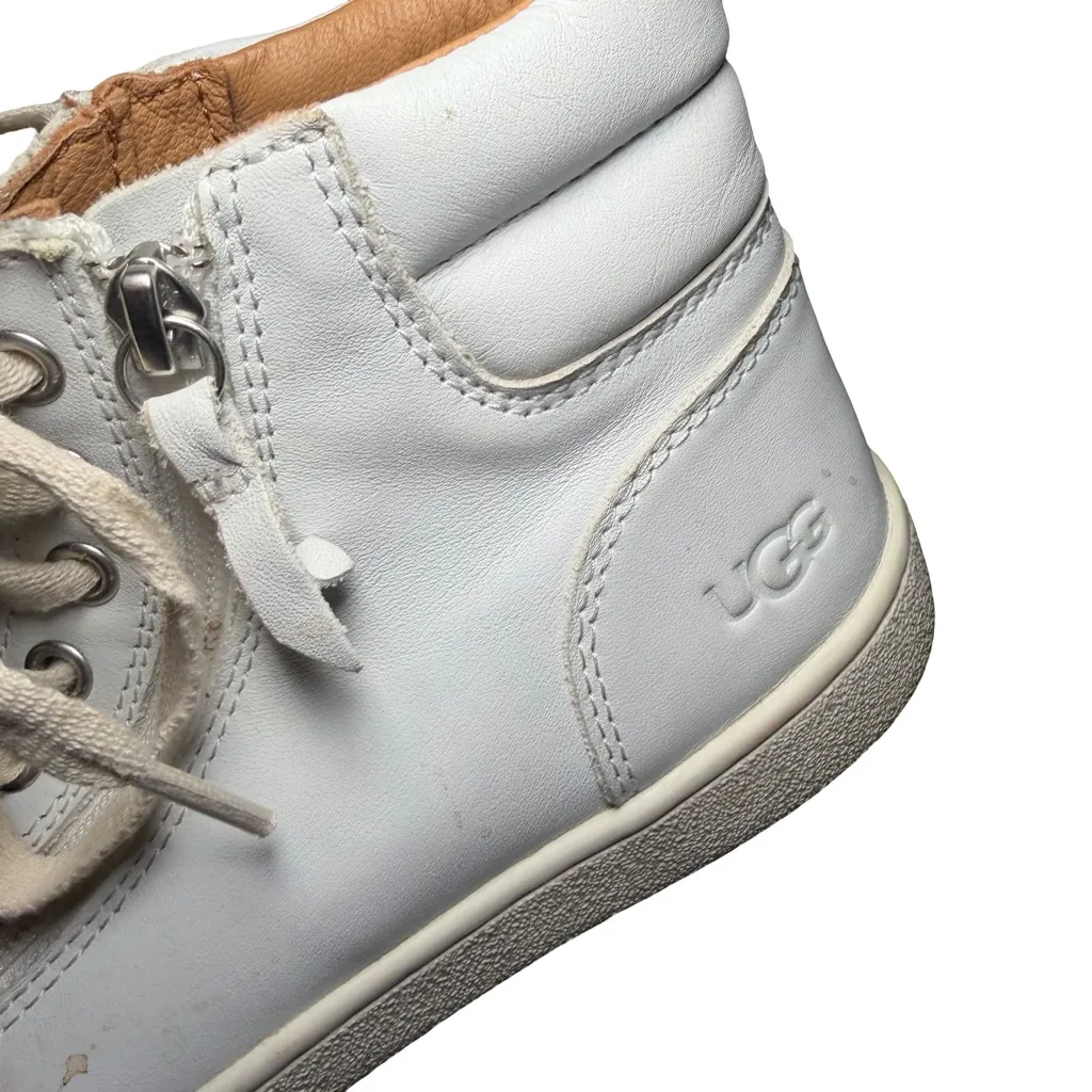 UGG Australia Olive Leather High Top Lace Up Sneakers Shoes Trainers Size  7.5 - Image 3