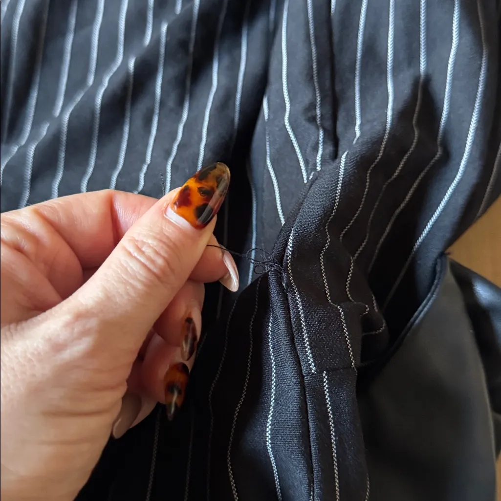 ADALINA MINI DRESS PINSTRIPE Black Size XS - Image 6
