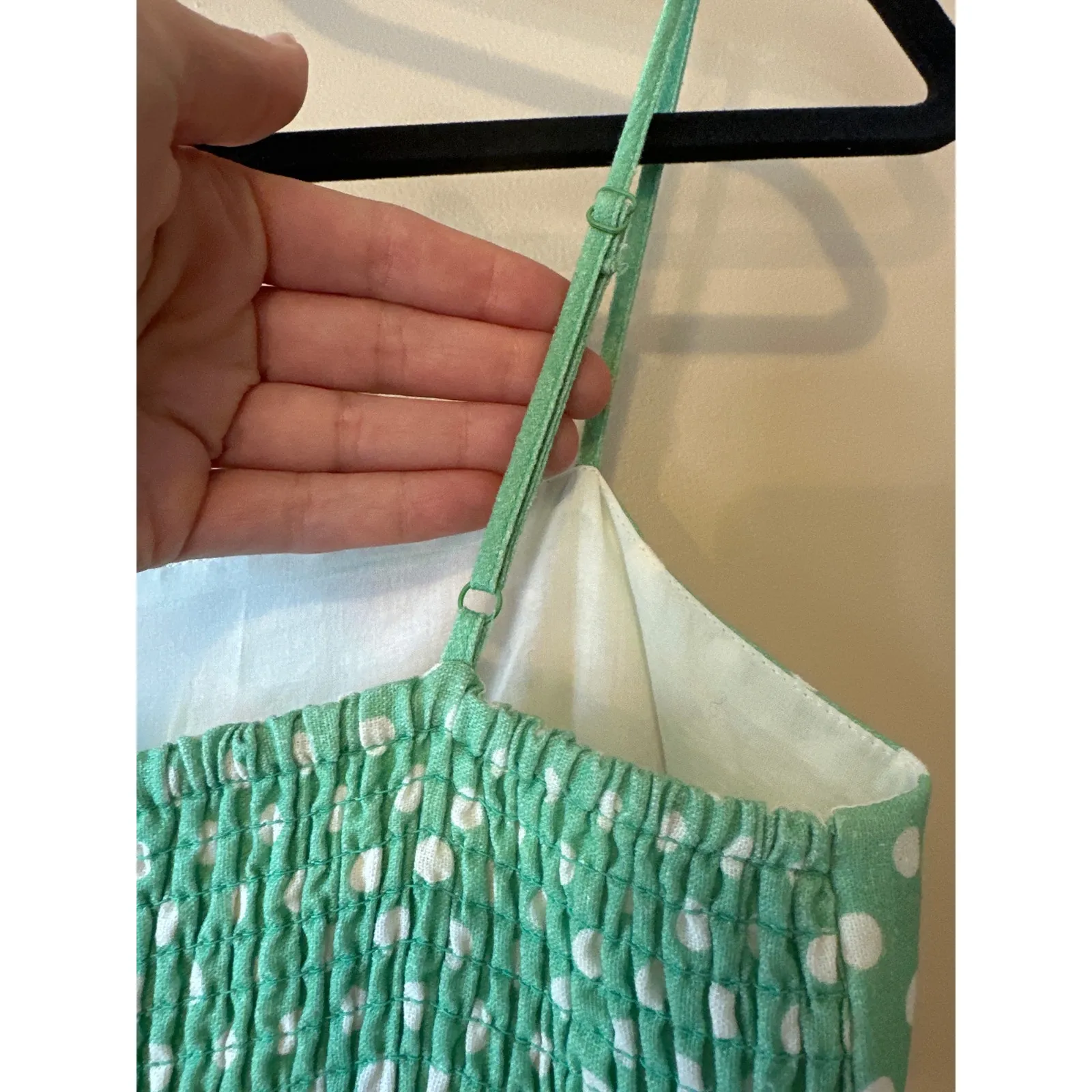 Caroline Constas Fruit Print Linen Blend Maxi Dress Pockets Size S Green - Image 9