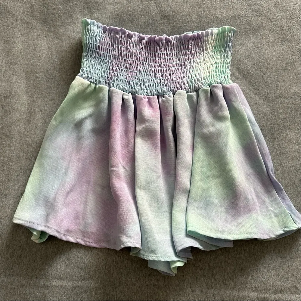 Karlie skort blue purple tie dye size S forgiving waistband - Image 2