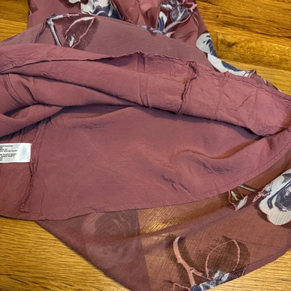 Wild Fable Womens XS Floral Chiffon Dress Cottagecore Romantic Cute Prairiecore - Image 9