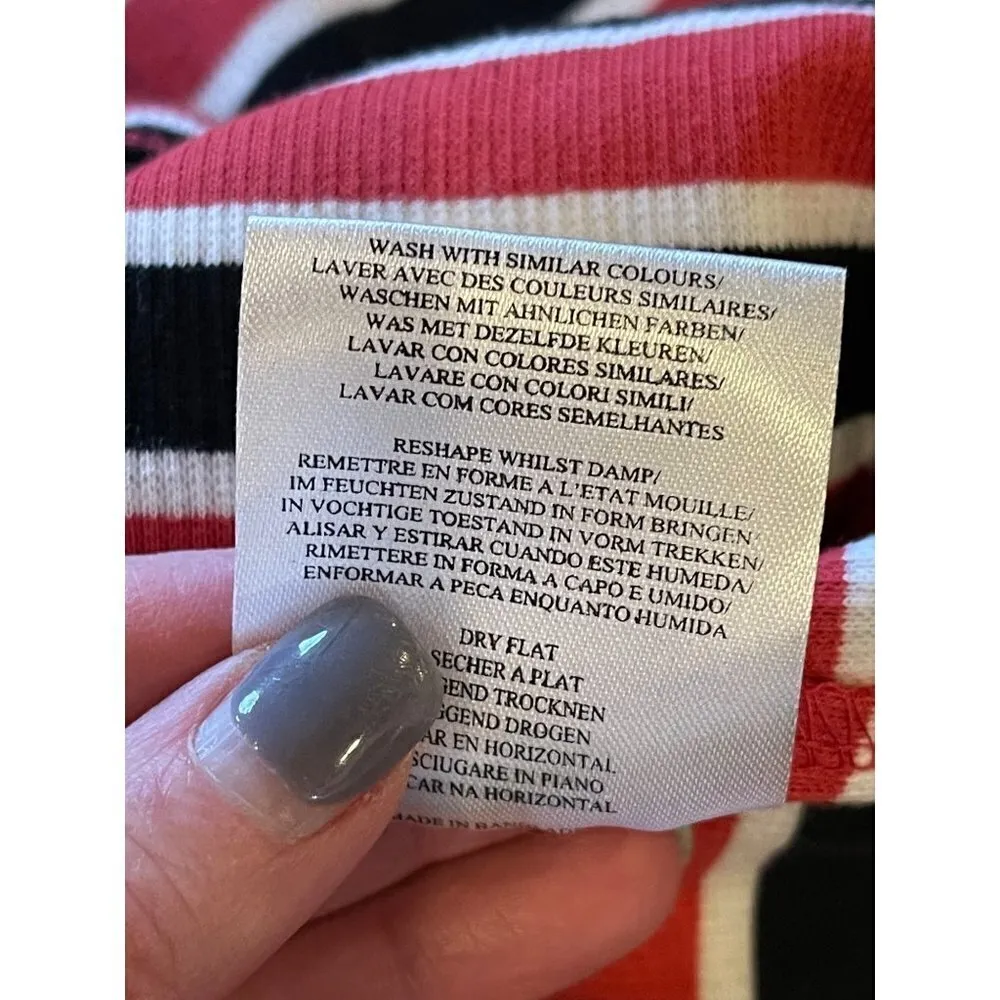 Brave Soul London Red White And Blue Long Sleeve Turtleneck Pullover Top Size M - Image 10