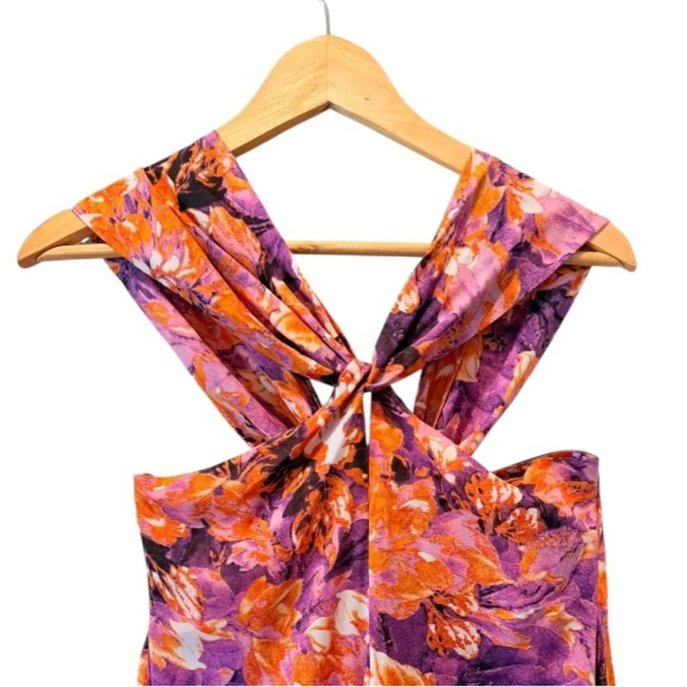 ROBERTO CAVALLI Just Cavalli Silk Floral Print Dress Size 44 (L) - Image 7