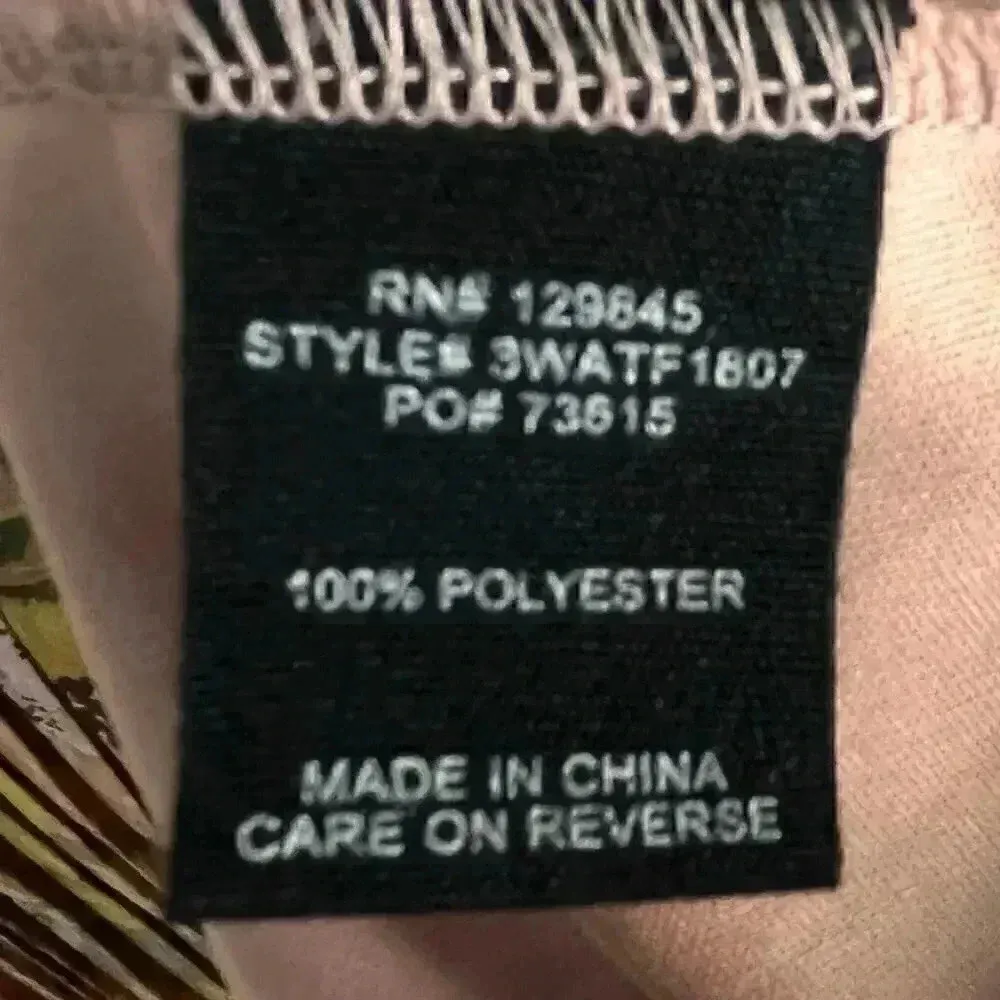 Max + Ash Floral Pleated Dress Large‎ Pink - Image 7