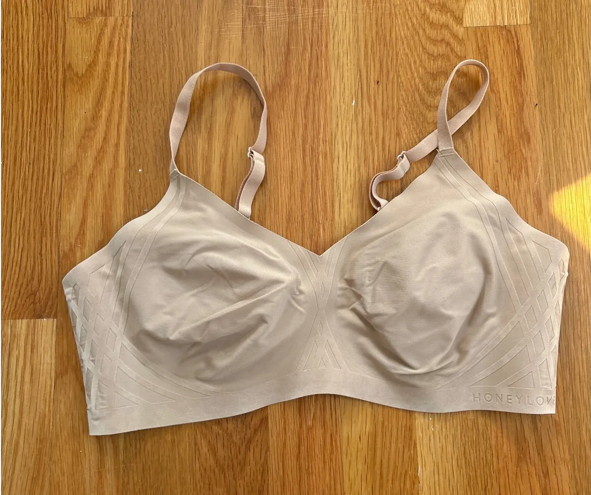 HoneyLove Sculpting Bra Light Beige Comfort Support Everyday Style L Tan Size L - Image 1