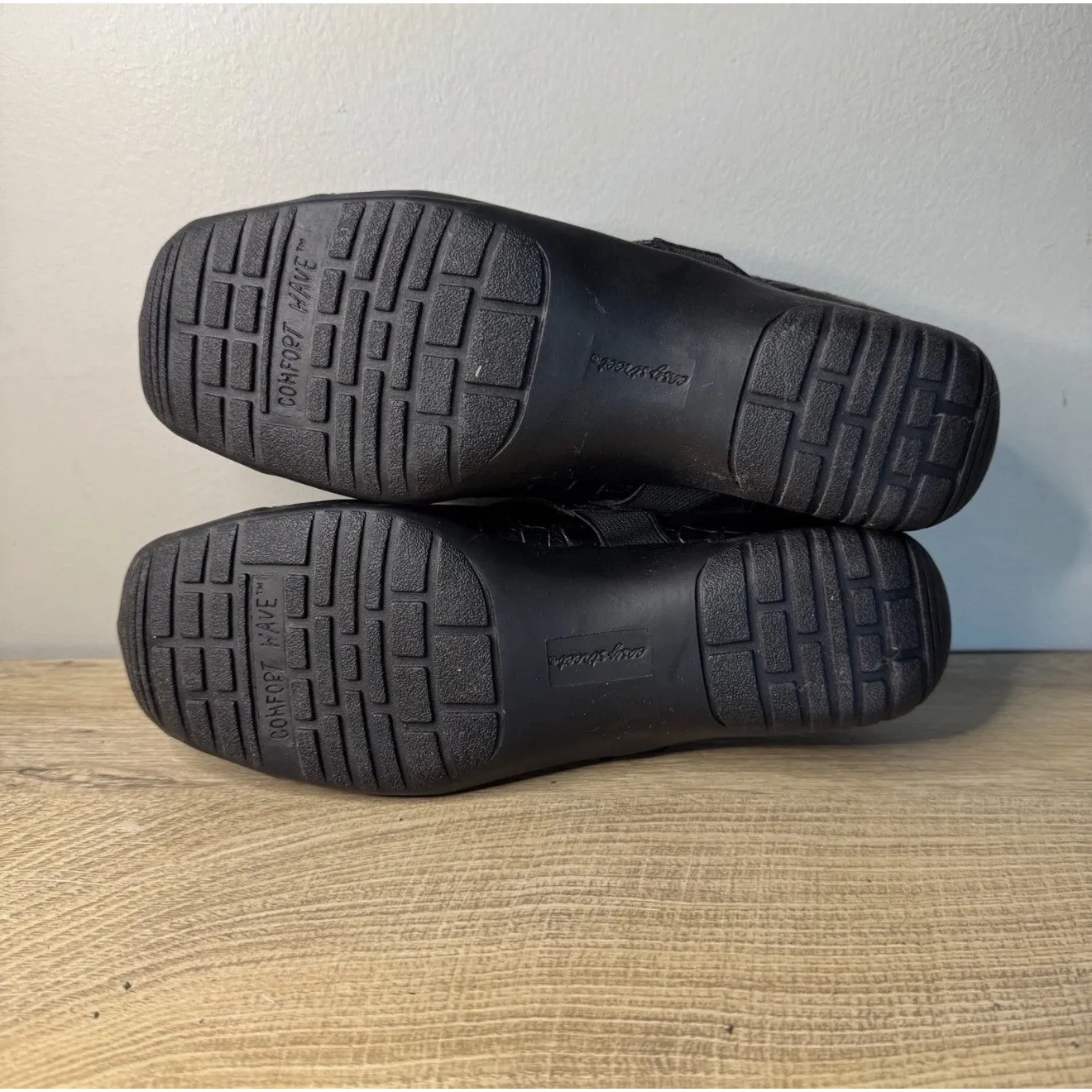 Easy Street Black Croc Embossed Slingback Clogs Mules Size 8W Comfort Walking - Image 7