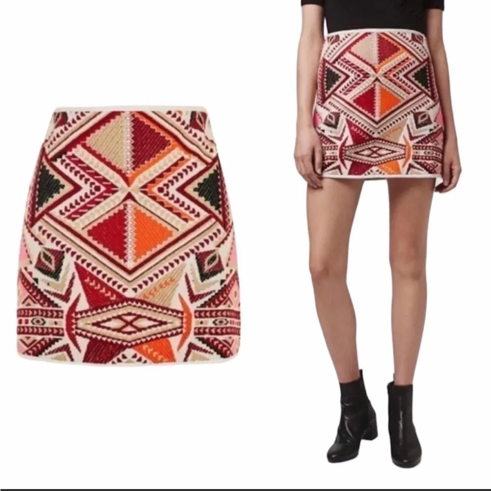 Topshop cottage tapestry mini skirt size 2 boho hippie festival - Image 3