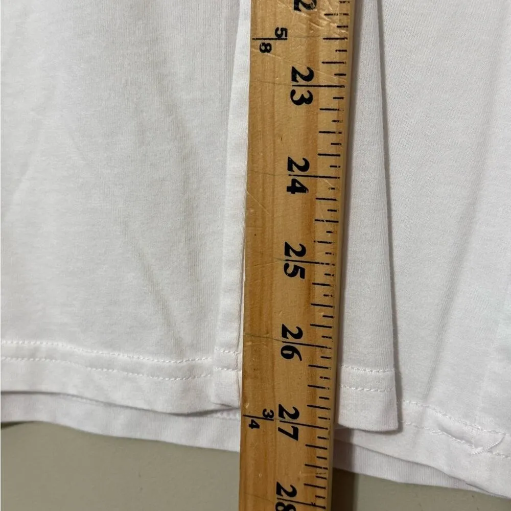 Gymshark small short sleeve white T-Shirt side arm pocket black line green logo - Image 2