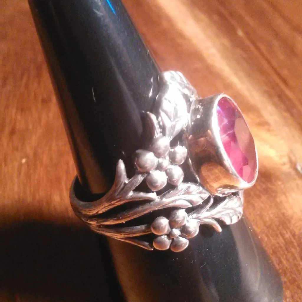 Bali Legacy Niassa Ruby Sterling Silver Solitaire Ring (Size 8) - Image 14