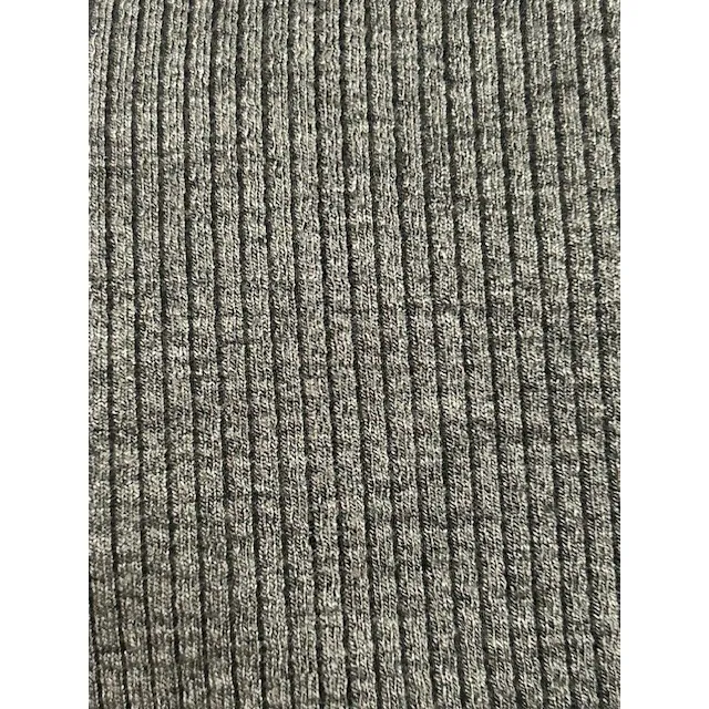 Gray Knit Midi Dress L Long Sleeve Ribbed Button Front Soft Goth Minimalist Cozy - Image 10