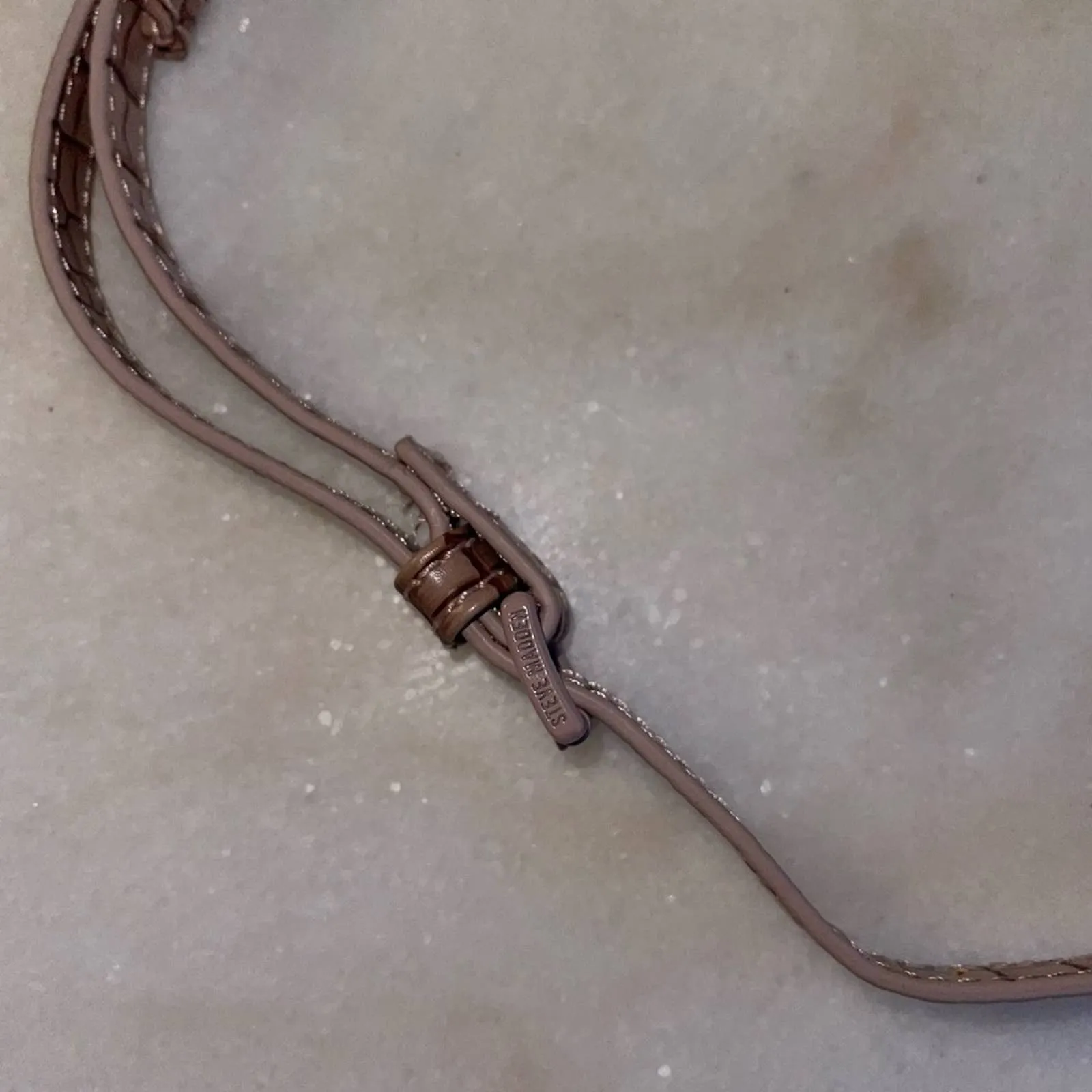 Steve Madden BTrixy Blush Pink Padded Buttery Faux Leather Croc Embossed Bag - Image 16