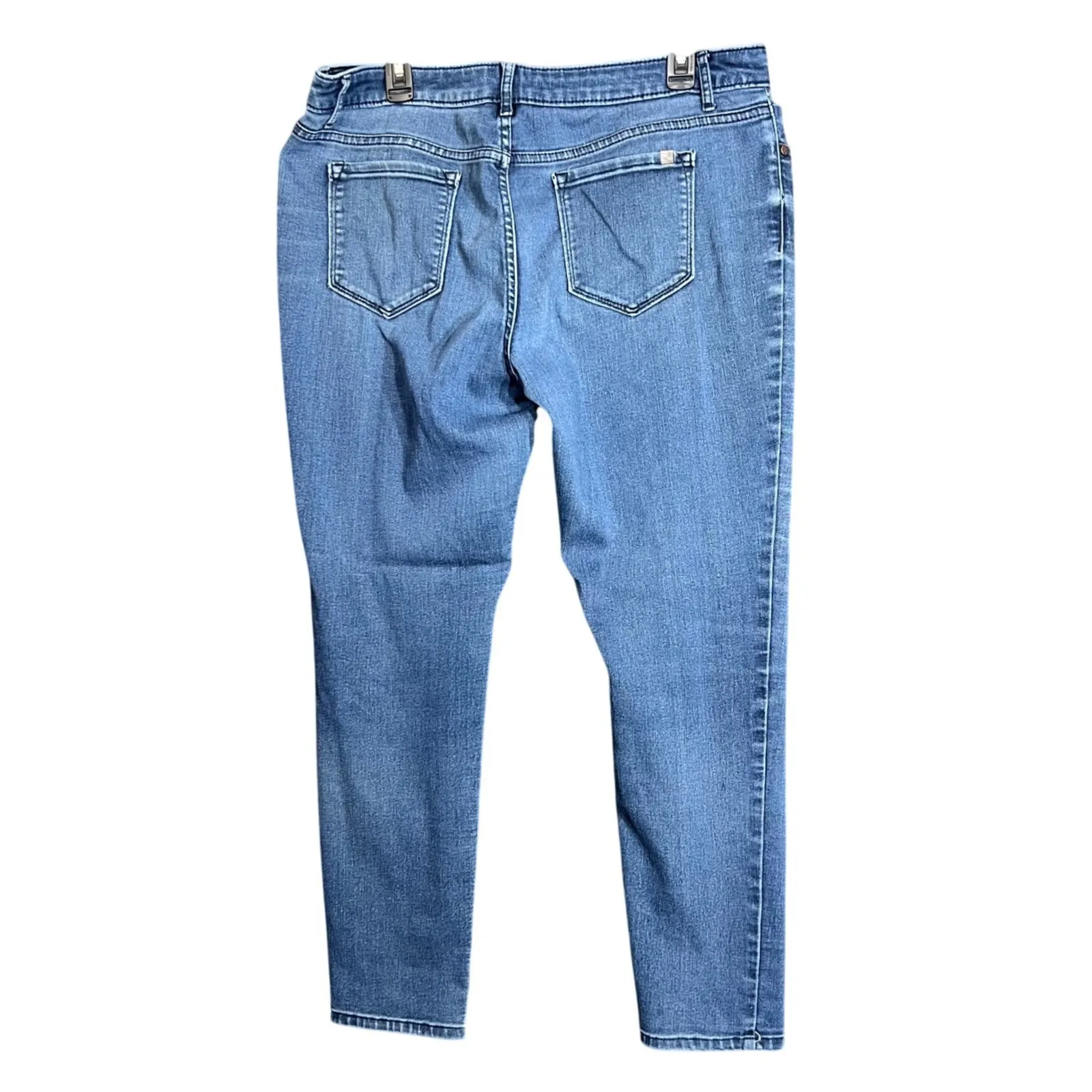 Simply Vera Vera Wang Blue Jeans Womens 14 Denim Straight Leg Casual Stretch - Image 3